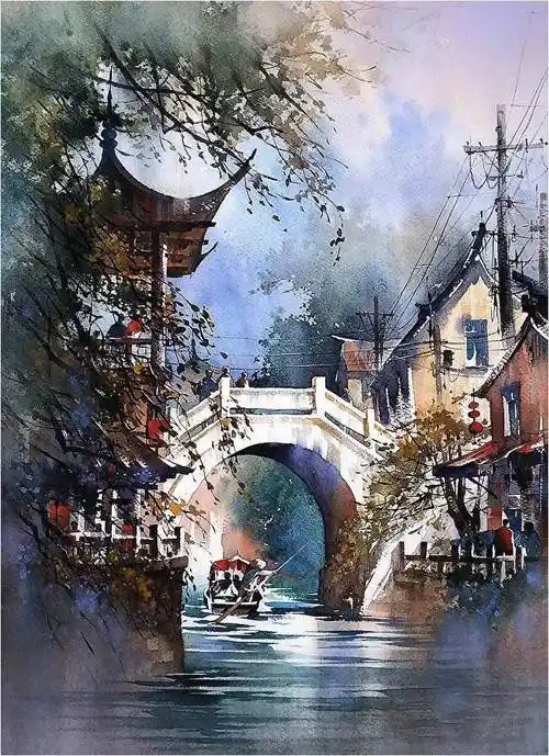 水彩风景图 适合新手的水彩风景画