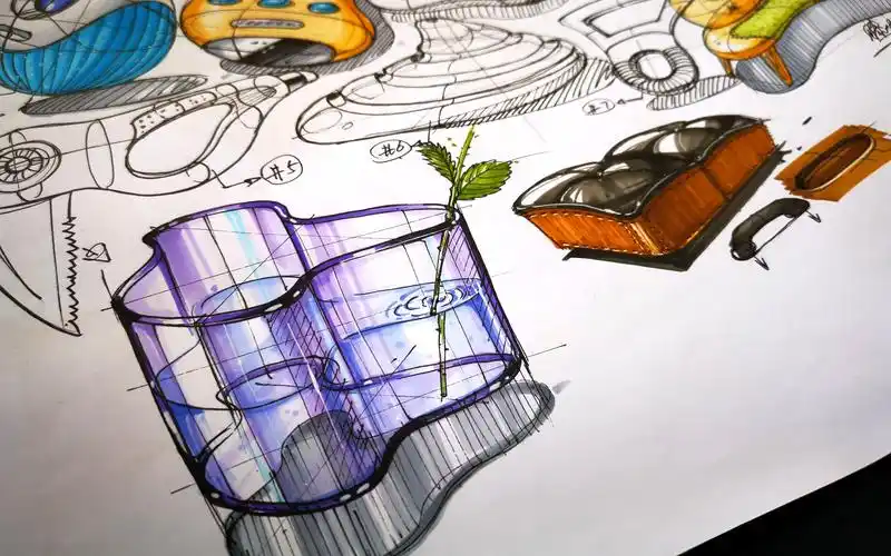 【工业产品设计手绘】玻璃材质花瓶马克笔表达(原速讲解版)