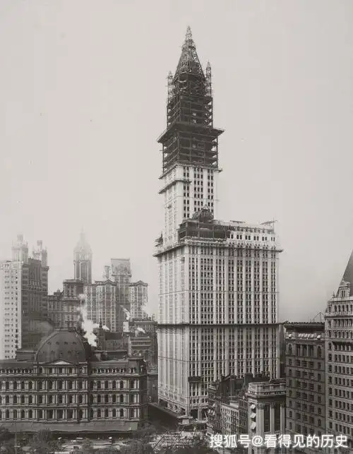 百年前的美国纽约 就已经到处是高楼大厦 美帝真不是吹的