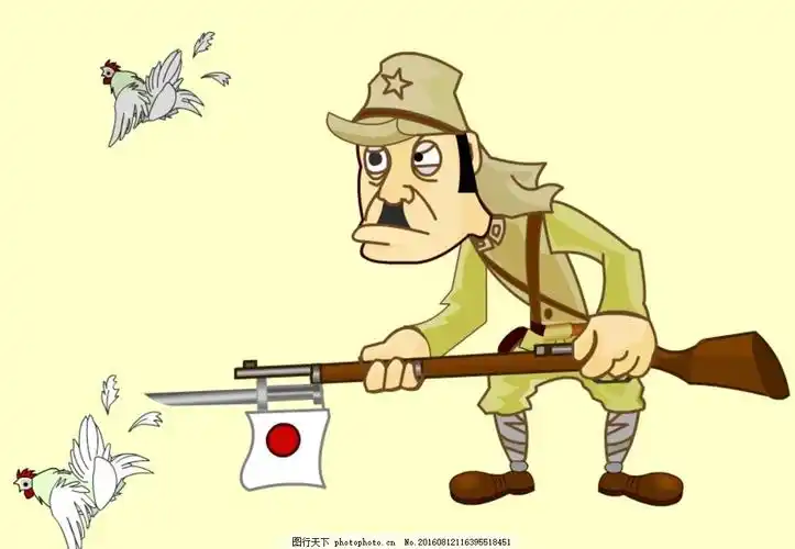 日本鬼子军官简笔画 - 简单简笔画