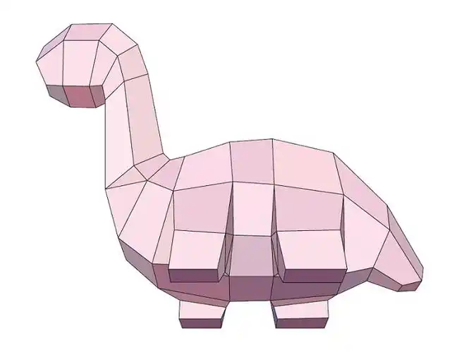 [低模] dinosaurios 恐龙纸模型图纸 (9款) - 纸研社