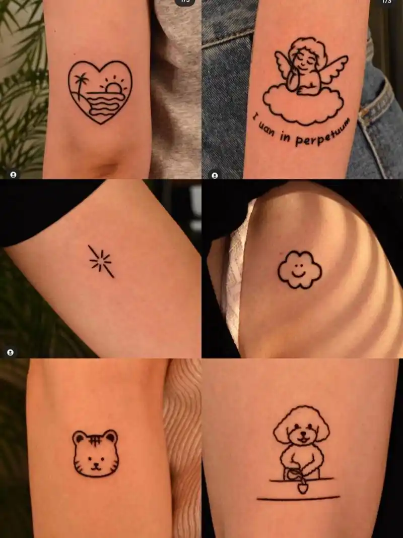 简约小清新纹身图案,精致又好看❤️ 吉野tatto0 简约小清新纹身
