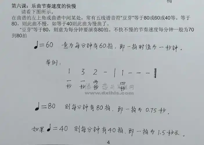 葫芦丝乐理:节拍,节奏,简谱视唱教程