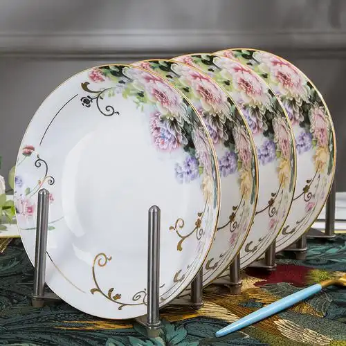 盘子日式加深加高家用菜盘圆形炒菜七寸7寸盘