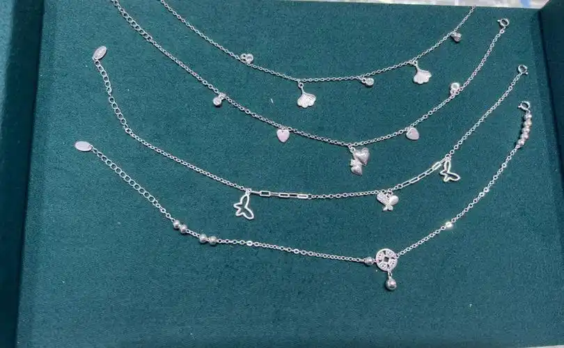 新品999纯银时尚脚链夏天必备的银脚链