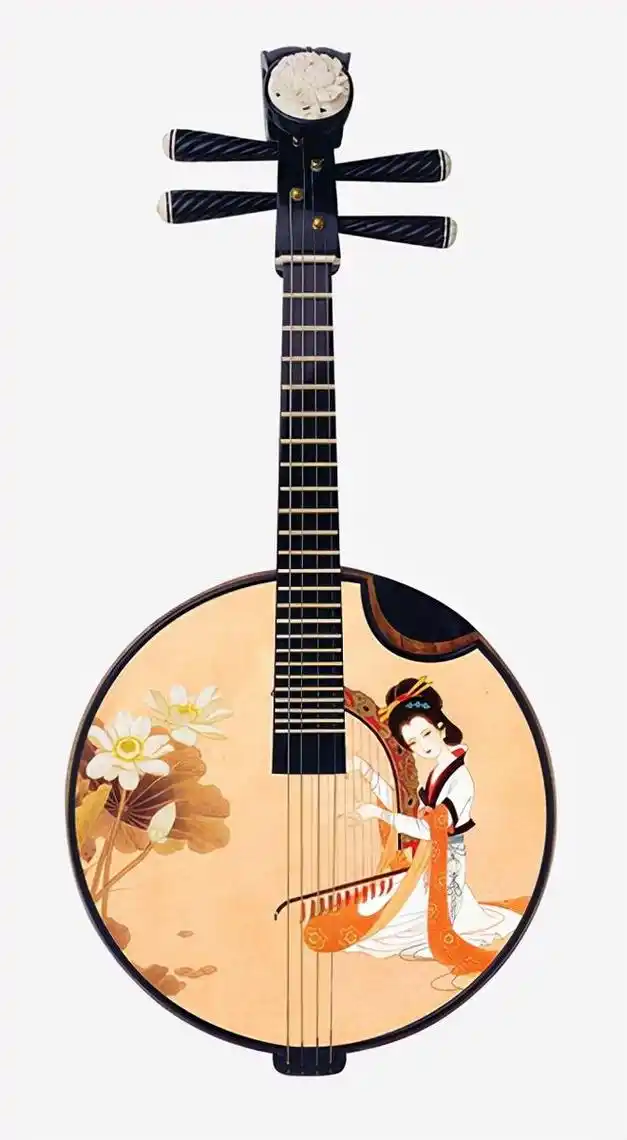 那时候中国开始流传着一种圆形的,带有长柄的乐器由琴头和琴身两大