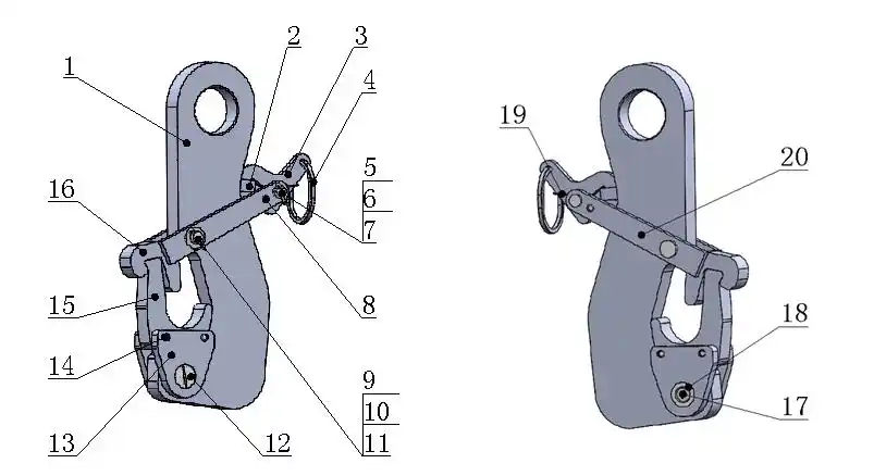 矿用脱钩器;防坠器脱钩器;自动脱钩器;强夯脱钩器;矿用罐笼防坠试验