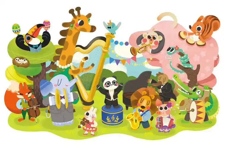 森林音乐会|插画|儿童插画|sadie的小花园_原创作品-站酷zcool