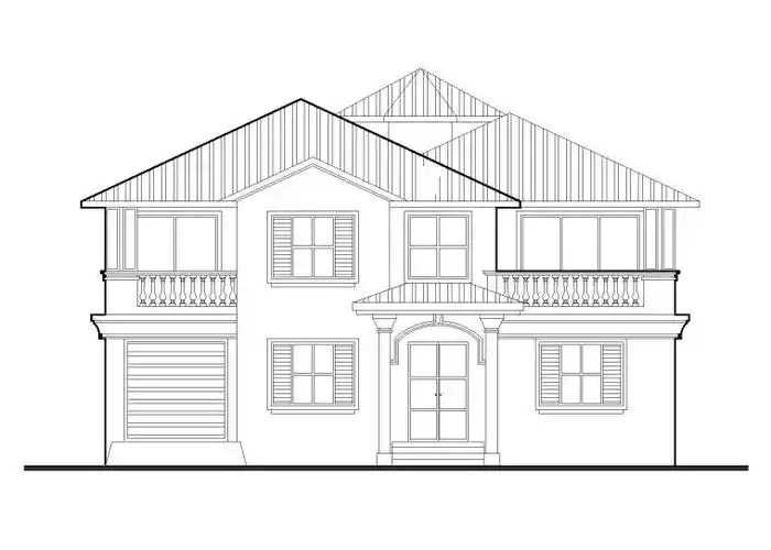 框架结构二层别墅全套施工图(cad)