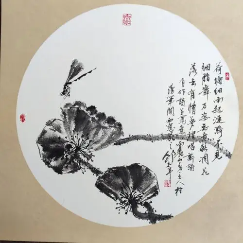 邹大耳中国写意画荷!(视频) - 美篇