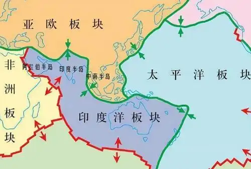 各大陆板块示意图