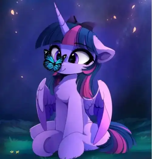 小马宝莉主角有8个,紫悦是独角兽天角兽,紫色小马.