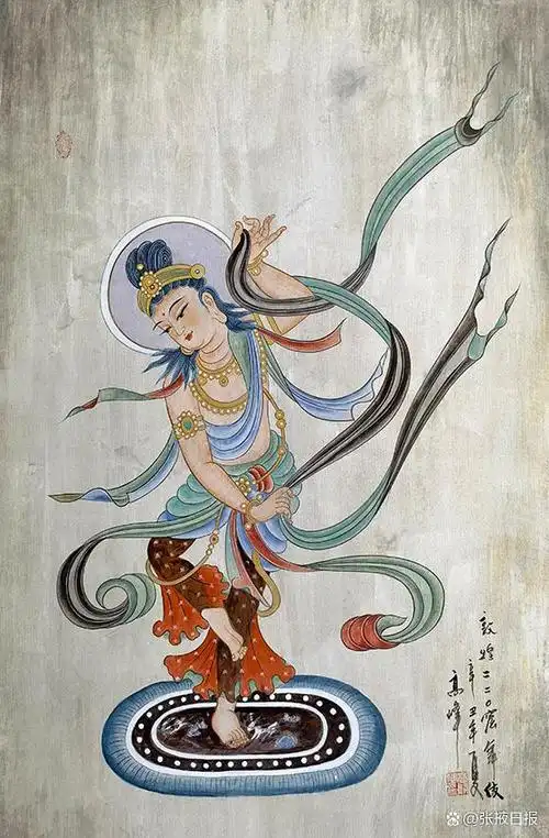 "粽飘香·情满院",敦煌壁画飞天艺术作品在天水展出