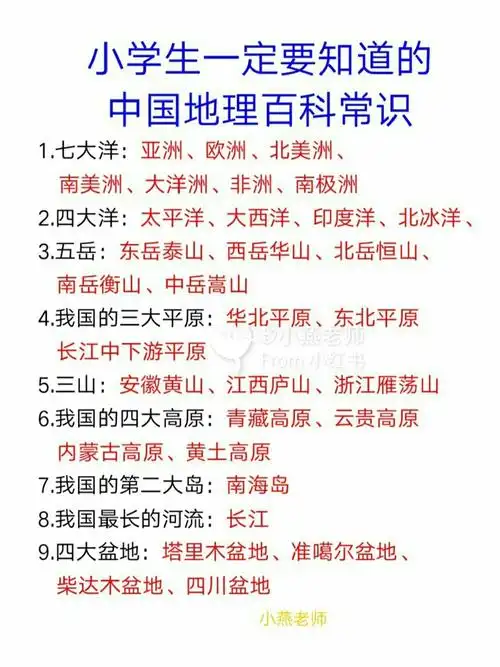 中国地理百科常识