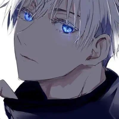 白发蓝眸小帅哥