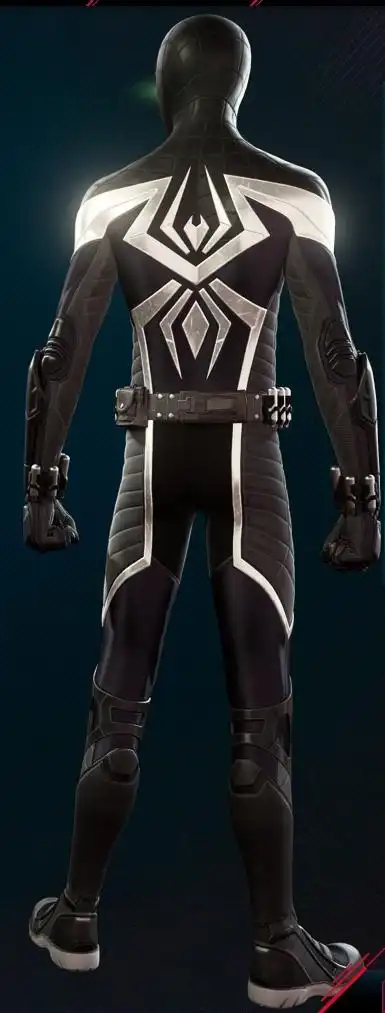 漫威蜘蛛侠:迈尔斯·莫拉莱斯 人物模型 黑白色的紫色统治/徘徊者套装