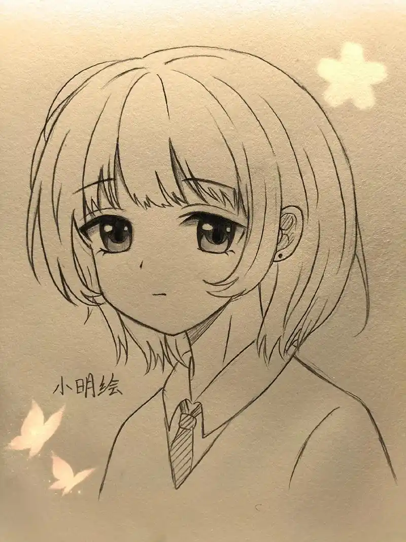 女生绘画过程图#手绘 #临摹 #绘画过程图 @变.改 大号 - 抖音