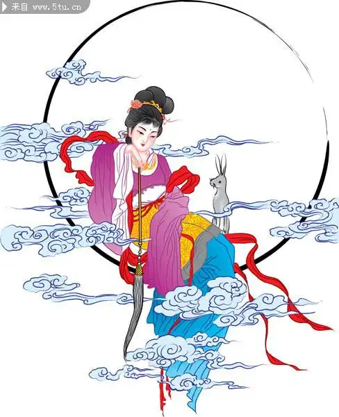 中秋嫦娥图片嫦娥仙子矢量图