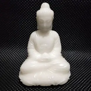 汉白玉石雕佛像 白玉雕刻坐佛像 释迦摩尼像 玉雕工艺品
