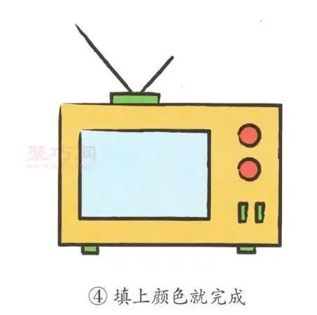 如何画电视机好看又简单 电视机简笔画教程