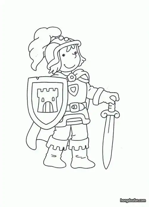 一步一步教你画超简单的童话骑士