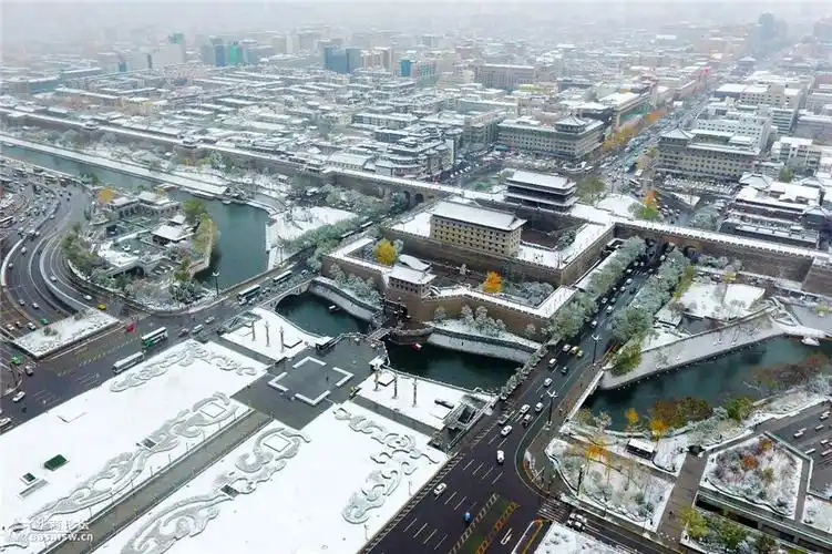 全景俯瞰西安城墙的春夏秋冬视觉上的饕餮盛宴