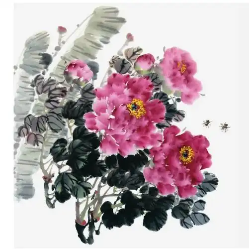 牡丹花国画写意牡丹花国画一步步教