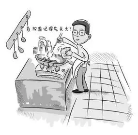 爸爸炒菜简笔画