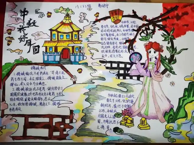 都初二了还得让老母亲帮忙画手抄报#手抄报作业  #线稿  #手抄报素材