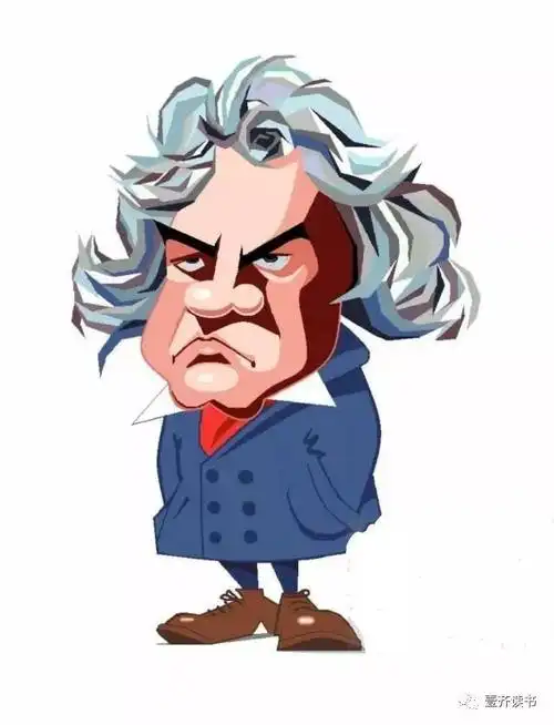 贝多芬肖像漫画精选漫画里的乐圣坚毅浪漫