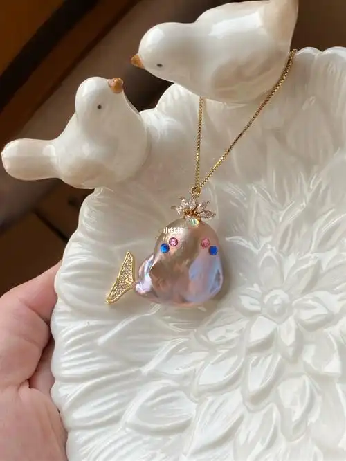 巴洛克珍珠人鱼阿飘吊坠