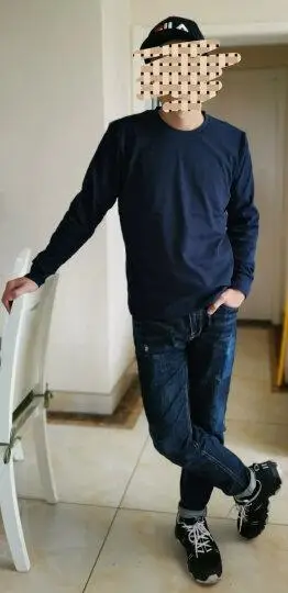 红豆(hodo):"我的身高体重:175厘米 130斤尺码大小:170 面料类型:全棉