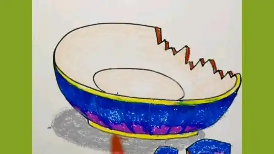 简笔画轻松学简笔画之垃圾分类摔碎的碗是什么垃圾呢