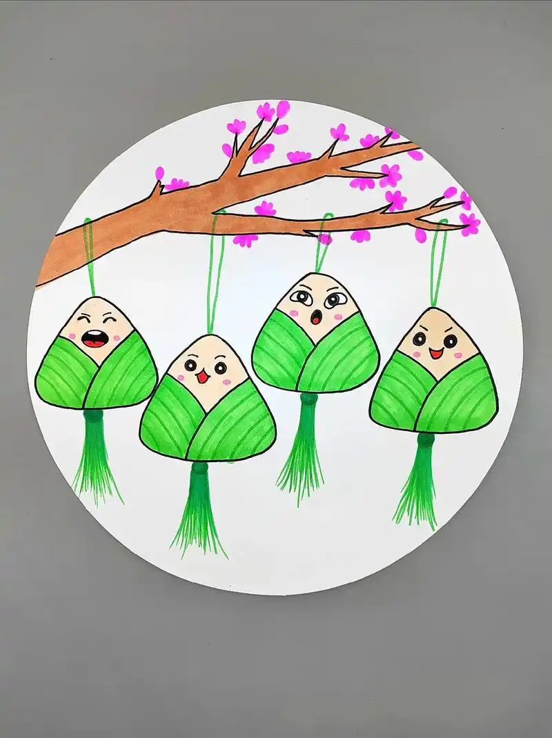 端午节绘画二年级简单好画 - 抖音