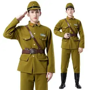 荷续毛呢日本军官大佐军装鬼子进村年会喜剧小品舞台表演出服装 券