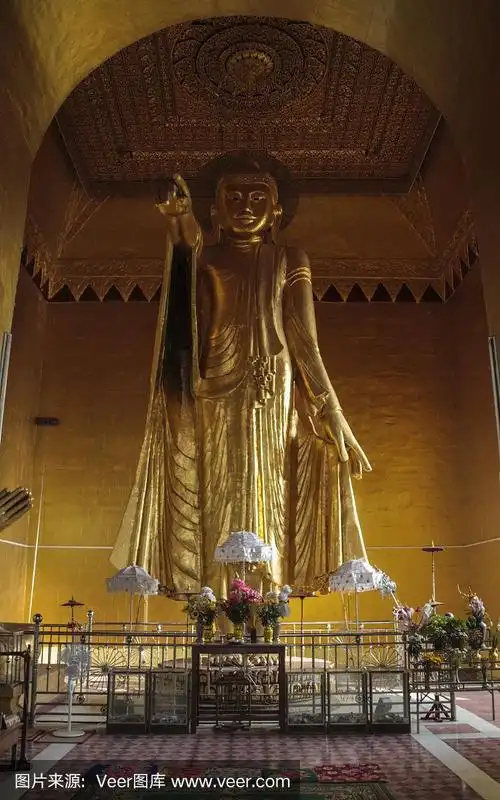 缅甸曼德勒的站立佛像