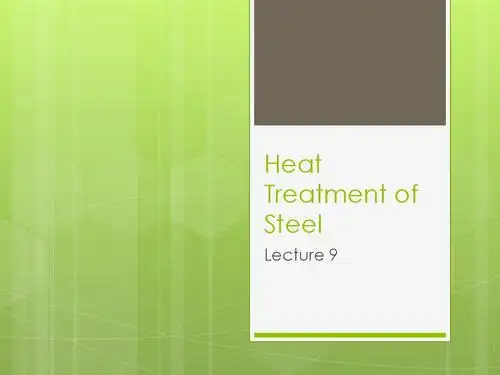 heat treatment of steelppt