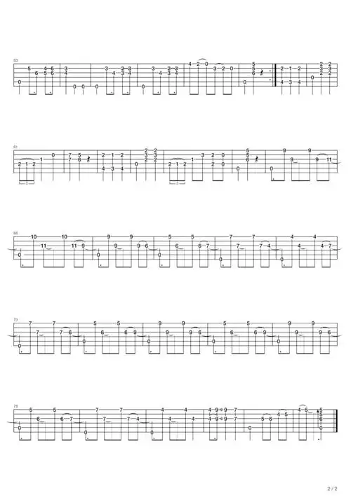 francisco torrega《雨滴(古典吉他名曲)》吉他谱