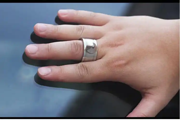 暗器飞针防身戒指指虎女子防身用品拳刺多功能指环小同款 --吊环款