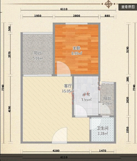 重庆井口公租房户型图一室一厅