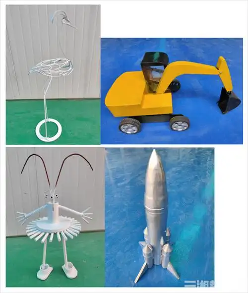 手作吉他,挖机……三一职院学子自制焊接工艺品