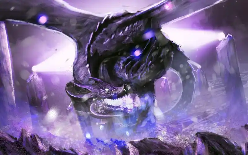 【绘画】末影龙の地,感受一下末影龙的压迫感【绘画过程】