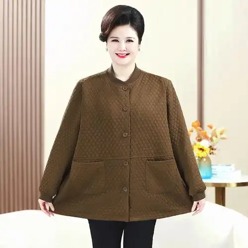 妈妈春装外套特体大妈中老年人女装胖太太休闲春秋遮肚夹克200斤