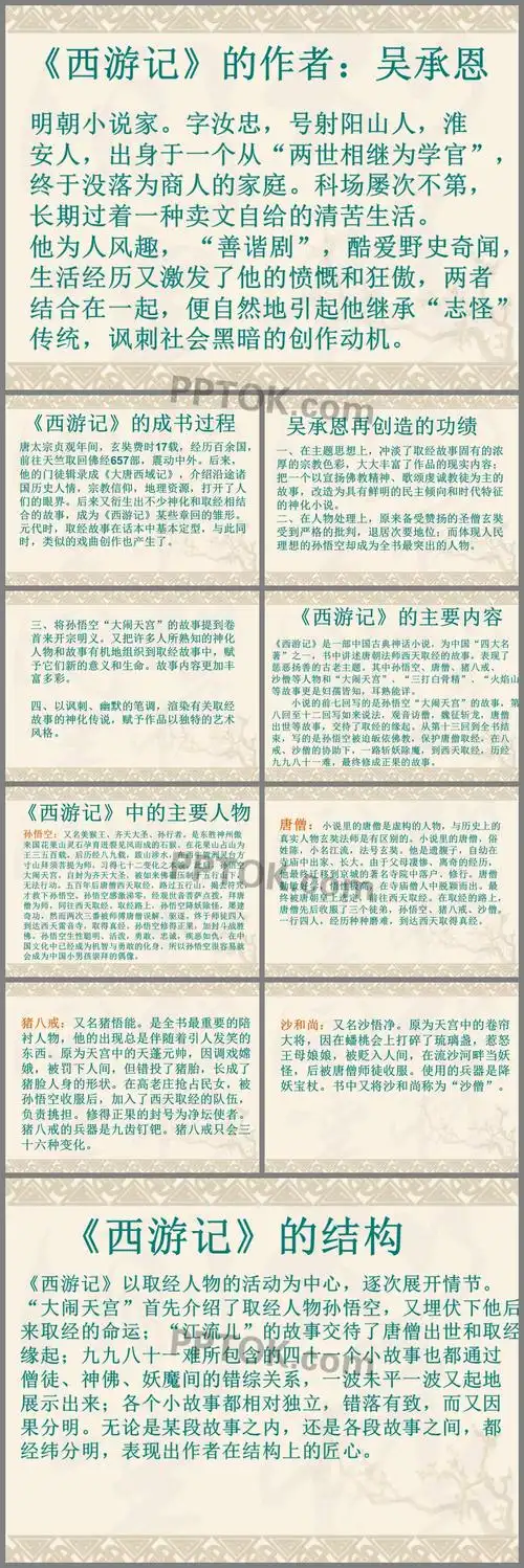 ppt内容这是名著阅读《西游记》专题优秀ppt下载,主要介绍了《西游记