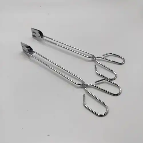 不锈钢碳夹食物夹不锈铁中号烧烤钳子烧烤夹食品夹面包夹2元店