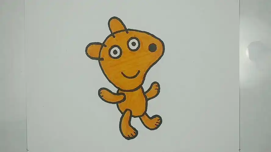 【儿童简笔画】教程:今天教大家如何画小猪佩奇的泰迪熊