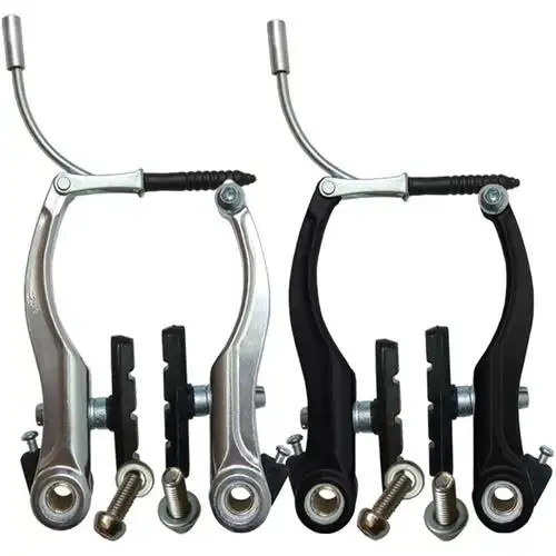 折叠山地自行车配件刹车器铁v刹车皮夹器手闸线套件