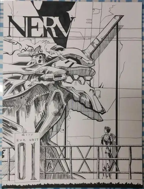 累死了拖了好久终于搞完了#eva  #eva初号机  #绘画 #手绘