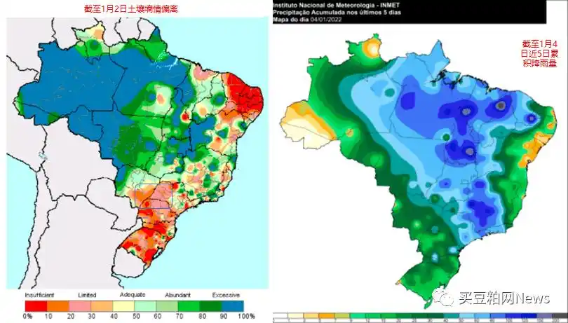 天气监测预报显示未来12w巴西产区降雨扩至圣保罗州南马北部一线