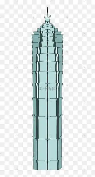 手绘建筑上海金茂大厦